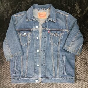 Levi's Mens Classic Blue Denim‎ Trucker Jean Jacket Size L